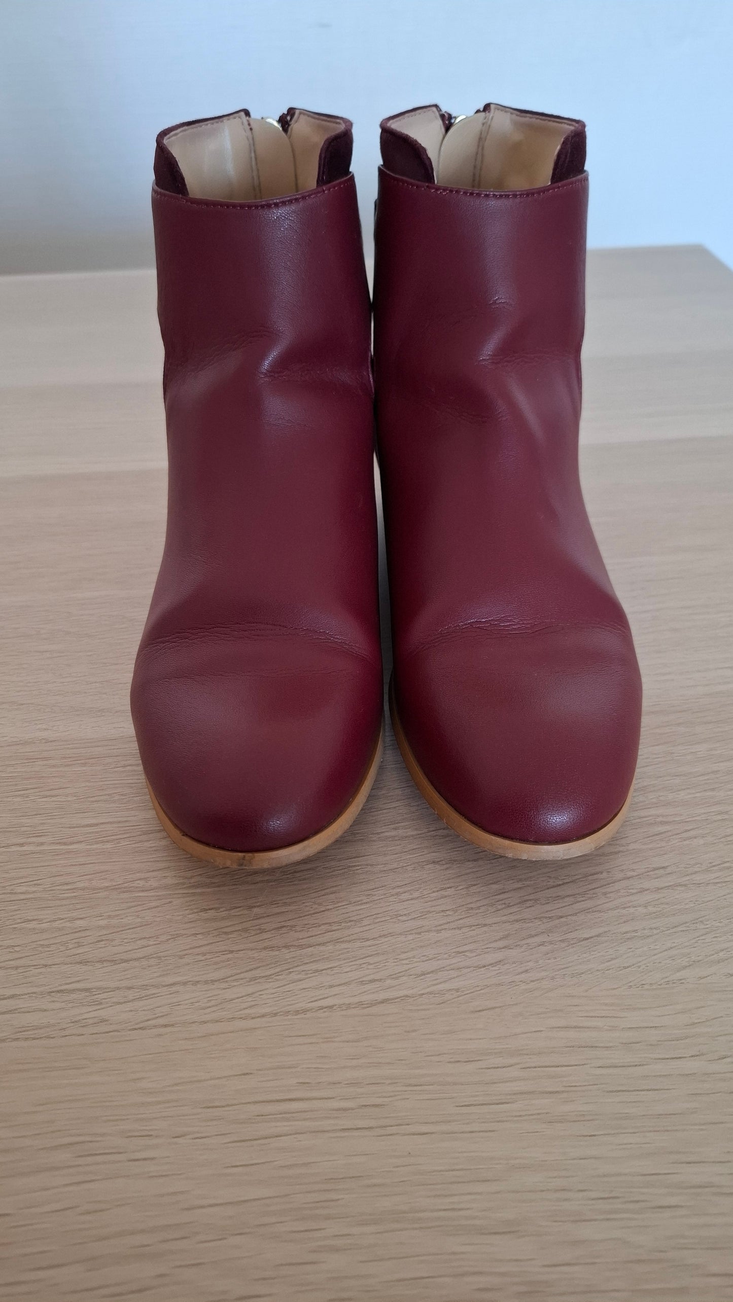 Bottines bordeaux