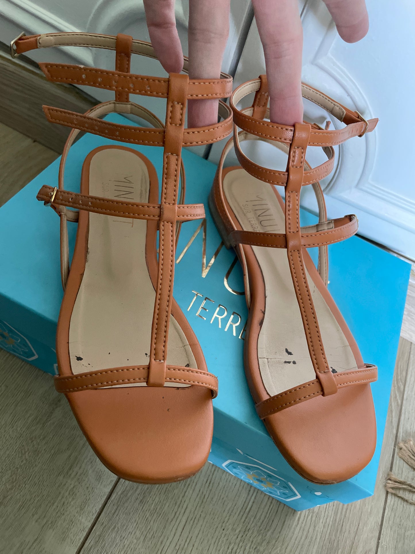Camel sandals