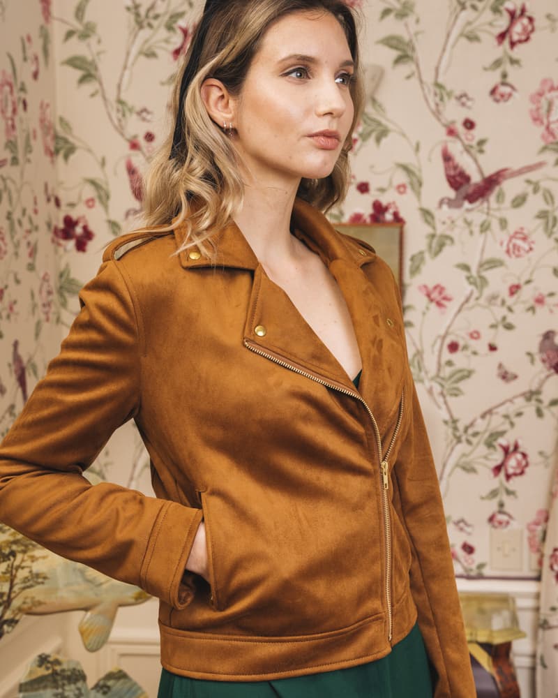 Perfecto recyclé marron noisette