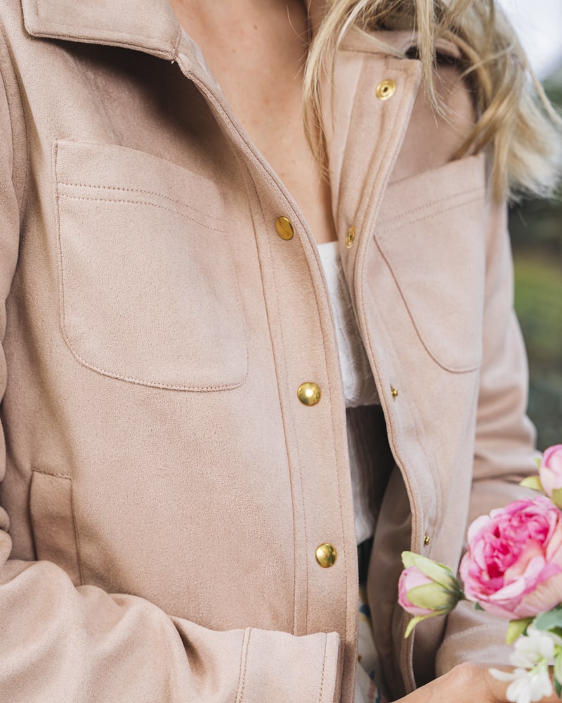 Veste rose pâle recyclée