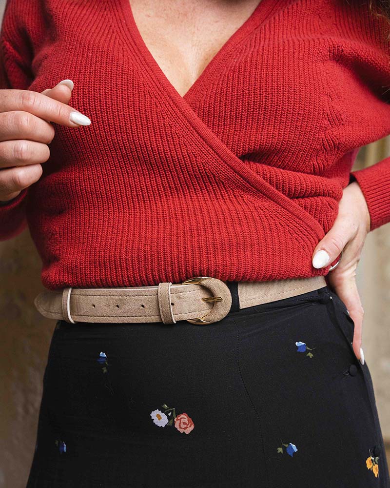Ceinture vegan beige