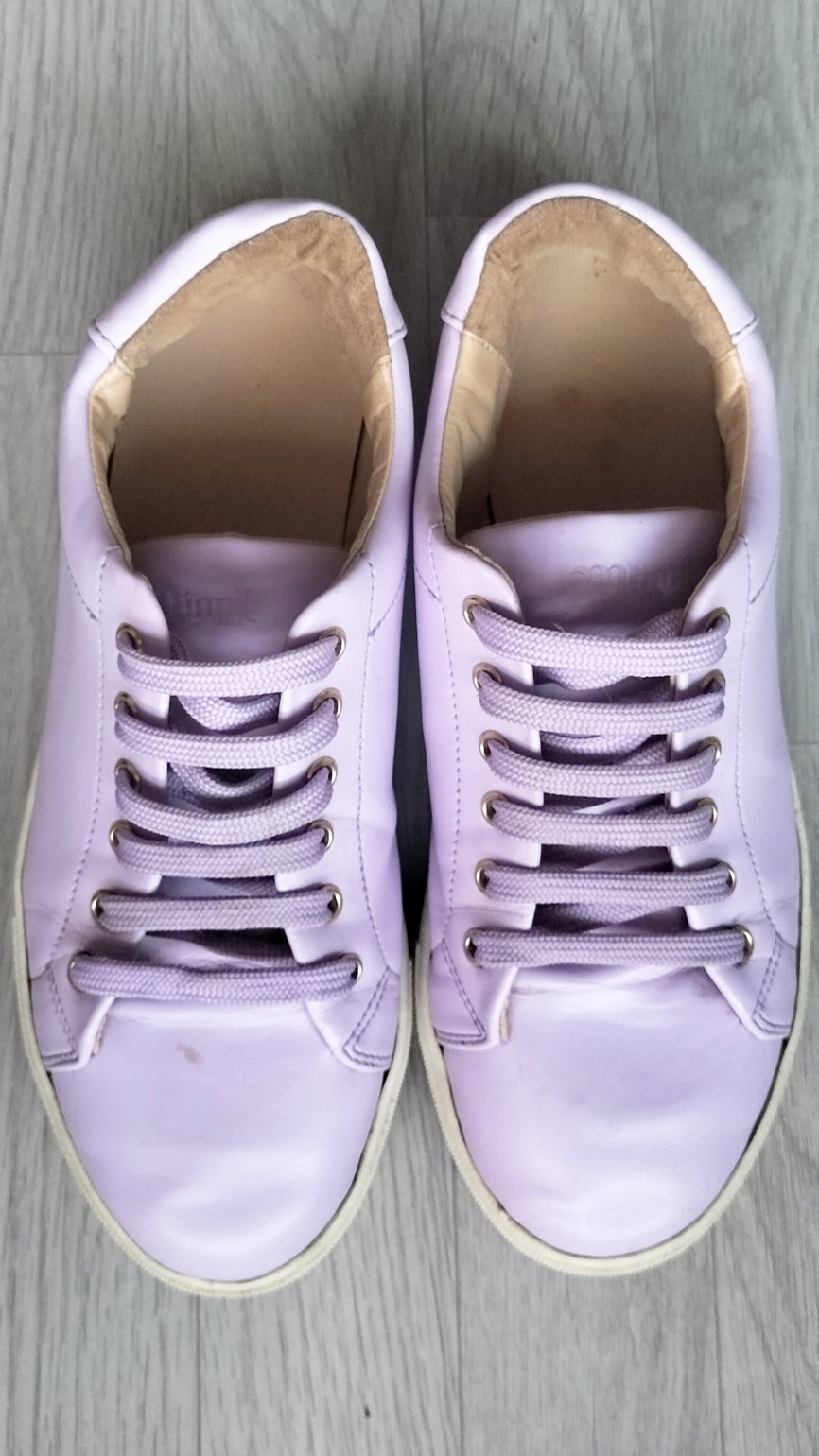 Purple sneakers