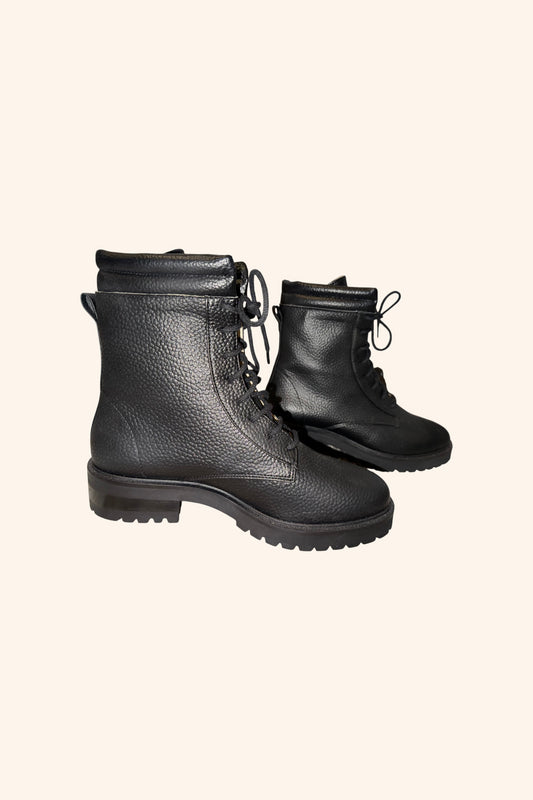 Bottines plates à lacets