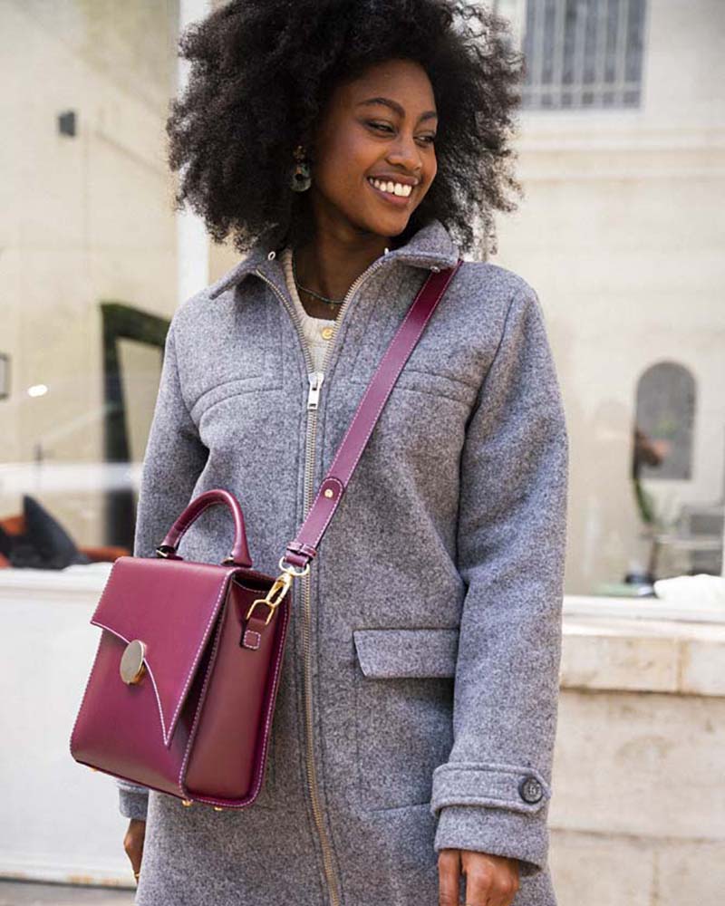 Sac écoresponsable femme bordeaux