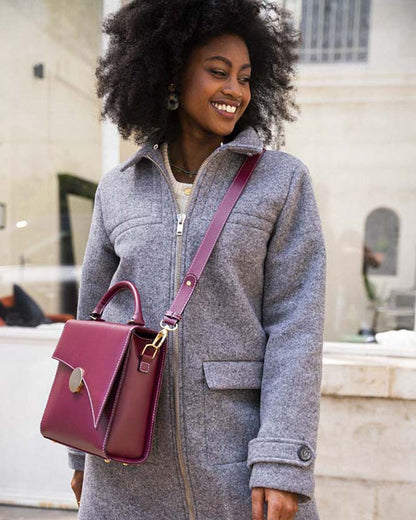 Sac écoresponsable femme bordeaux