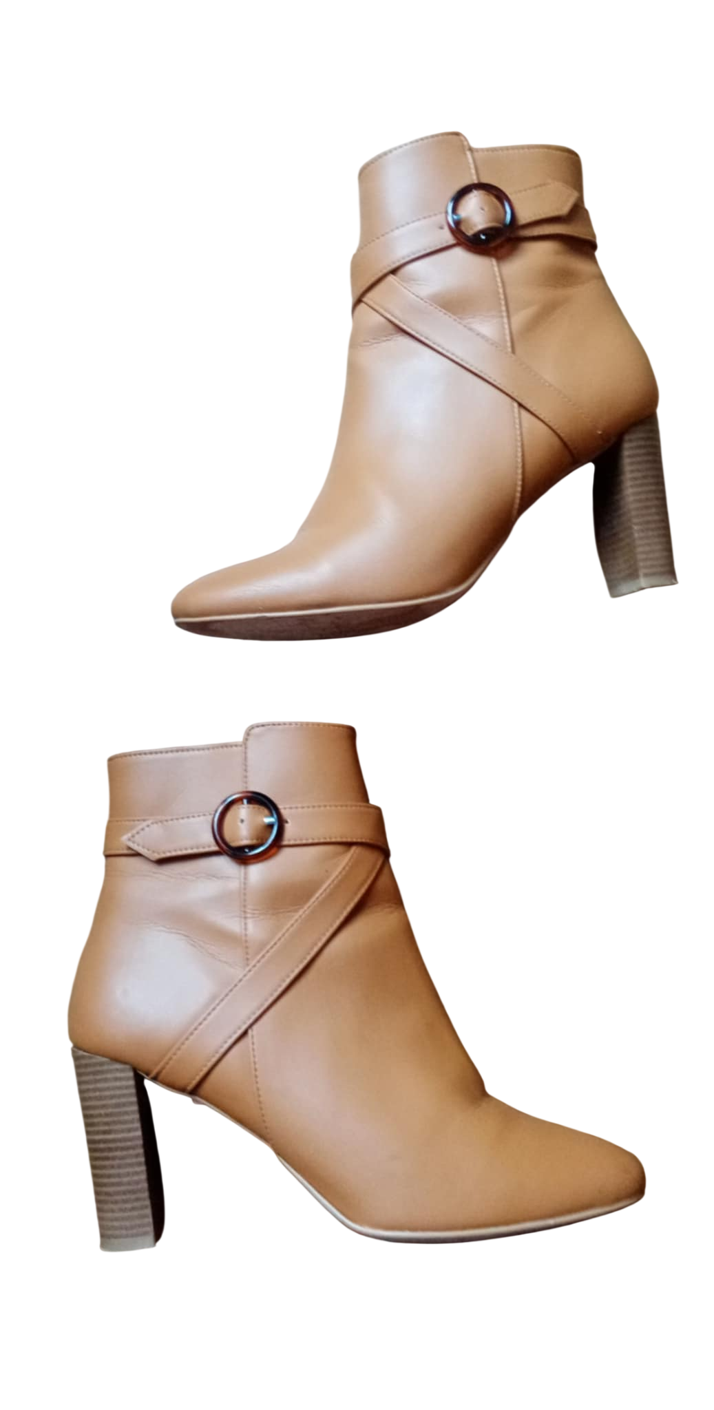 Bottines à talon Camel