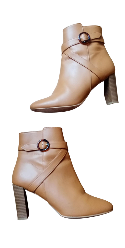 Bottines à talon Camel