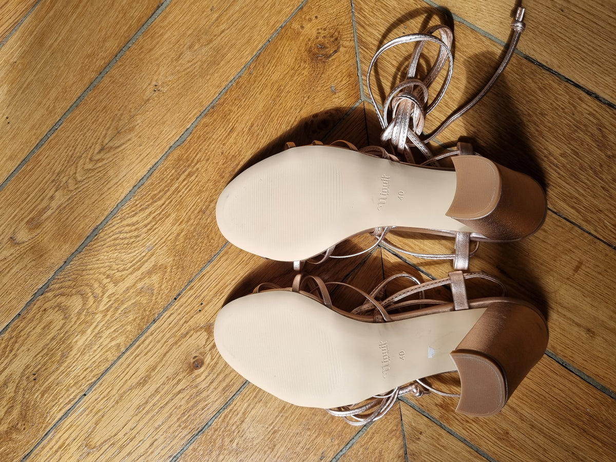 Sandales rose gold