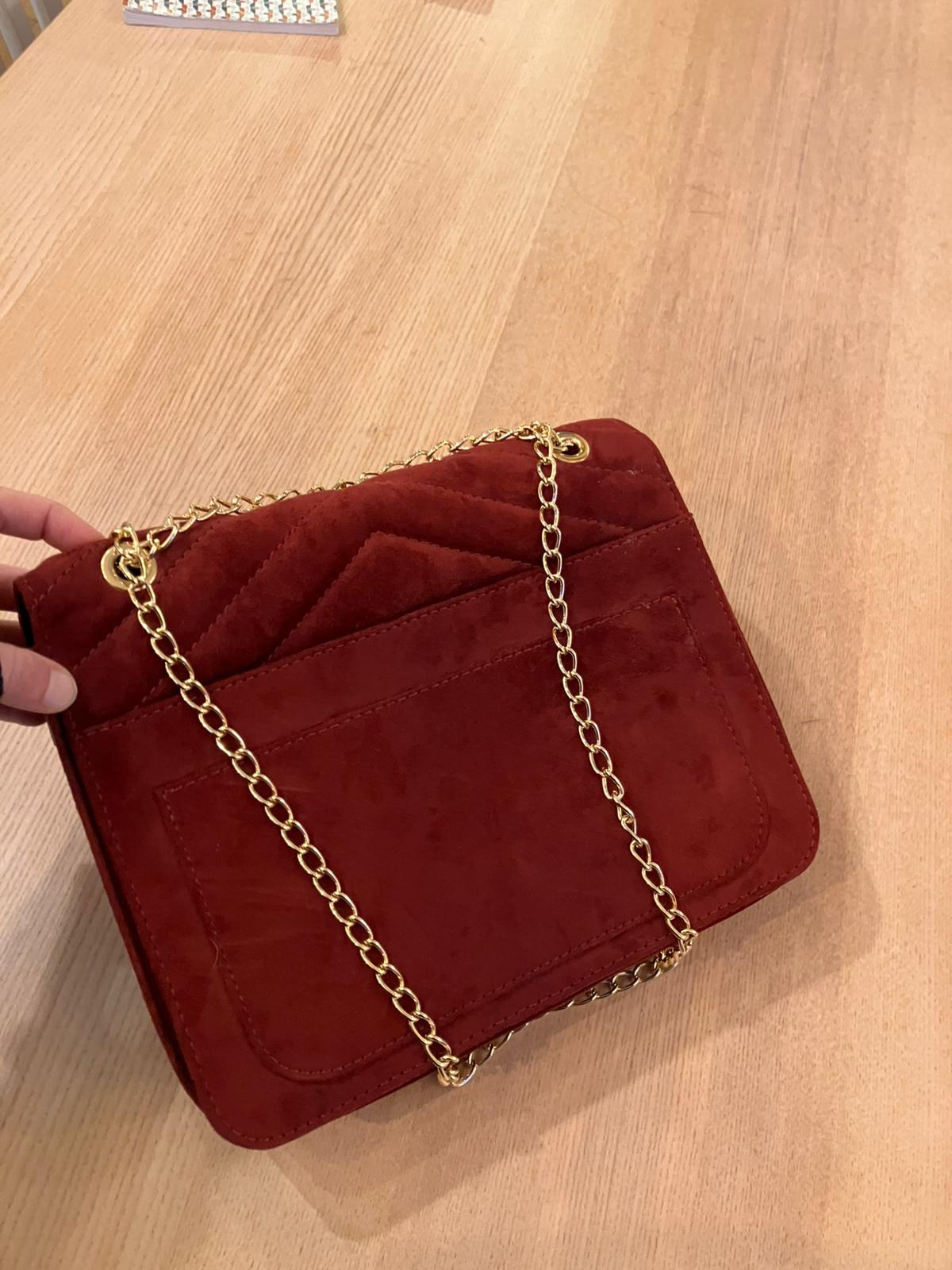 Wine velvet bag