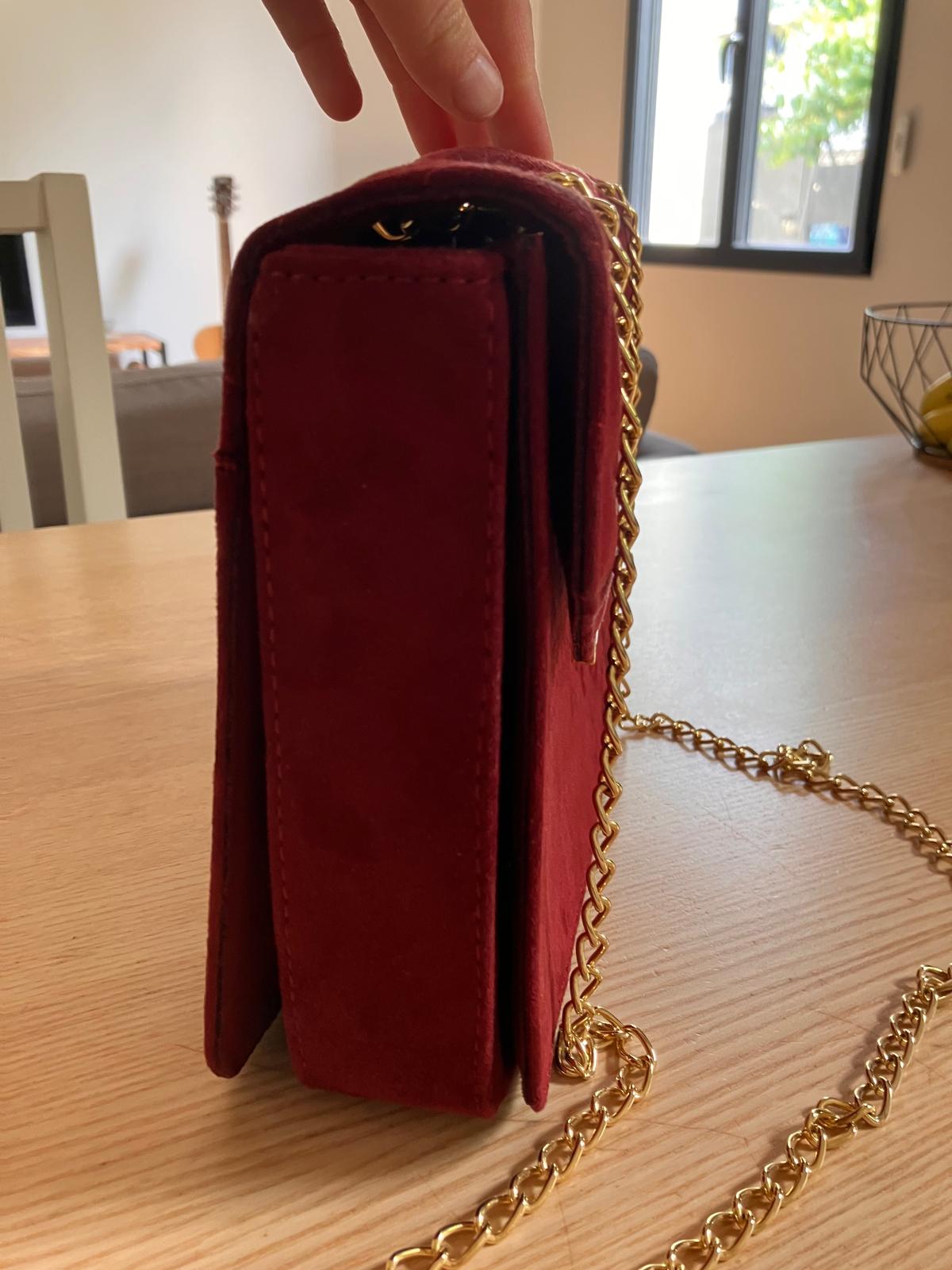 Wine velvet bag