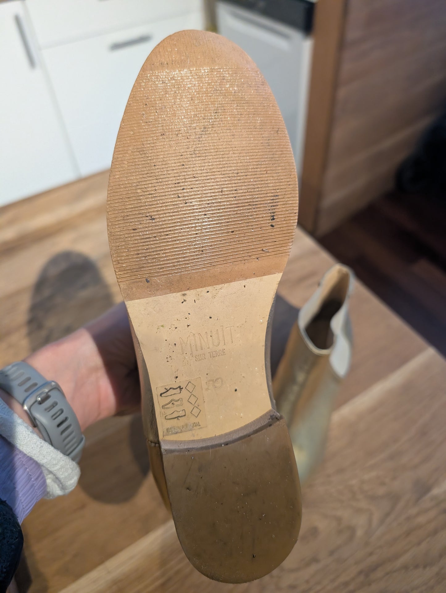 Golden ankle boots