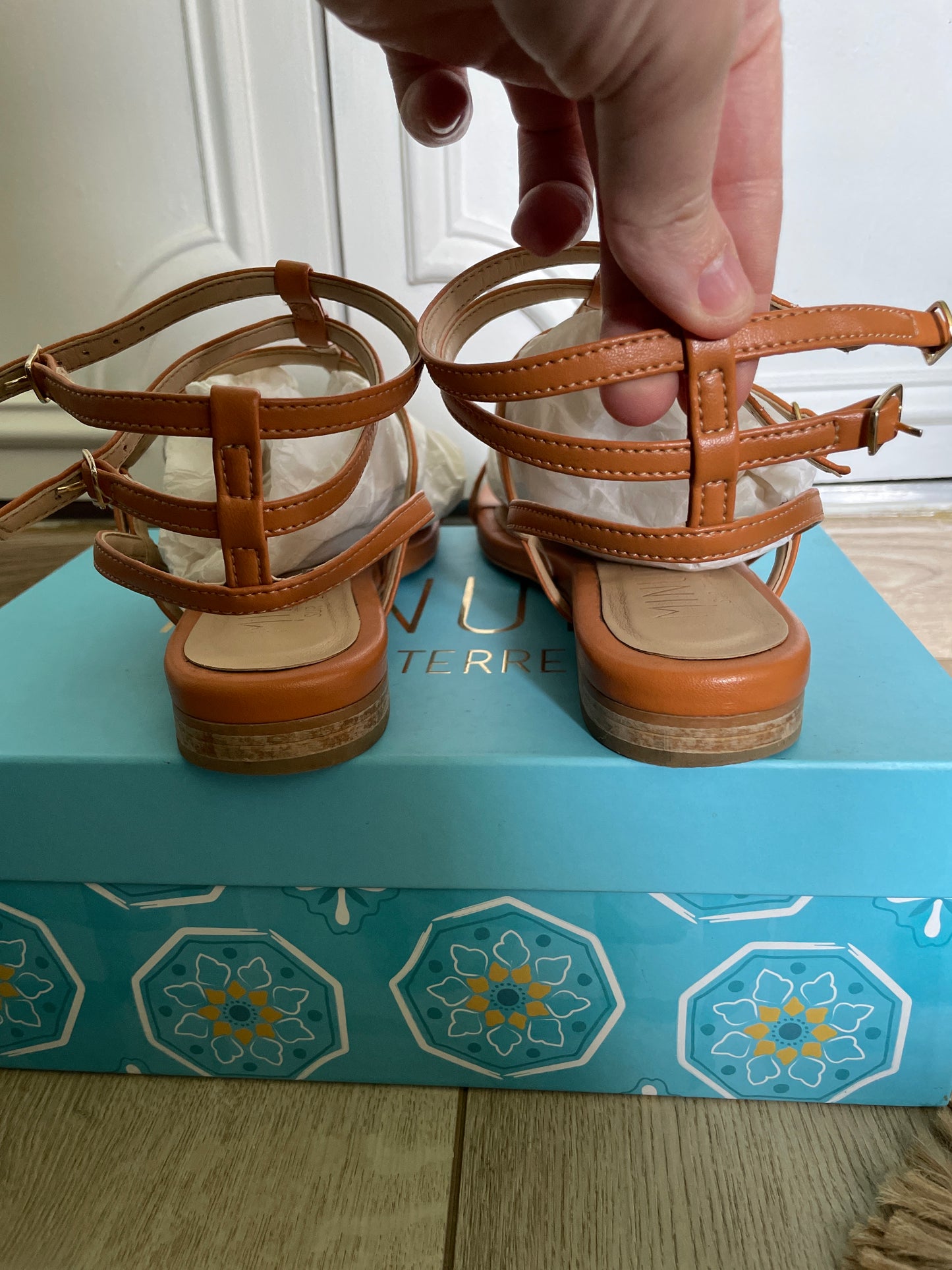 Camel sandals