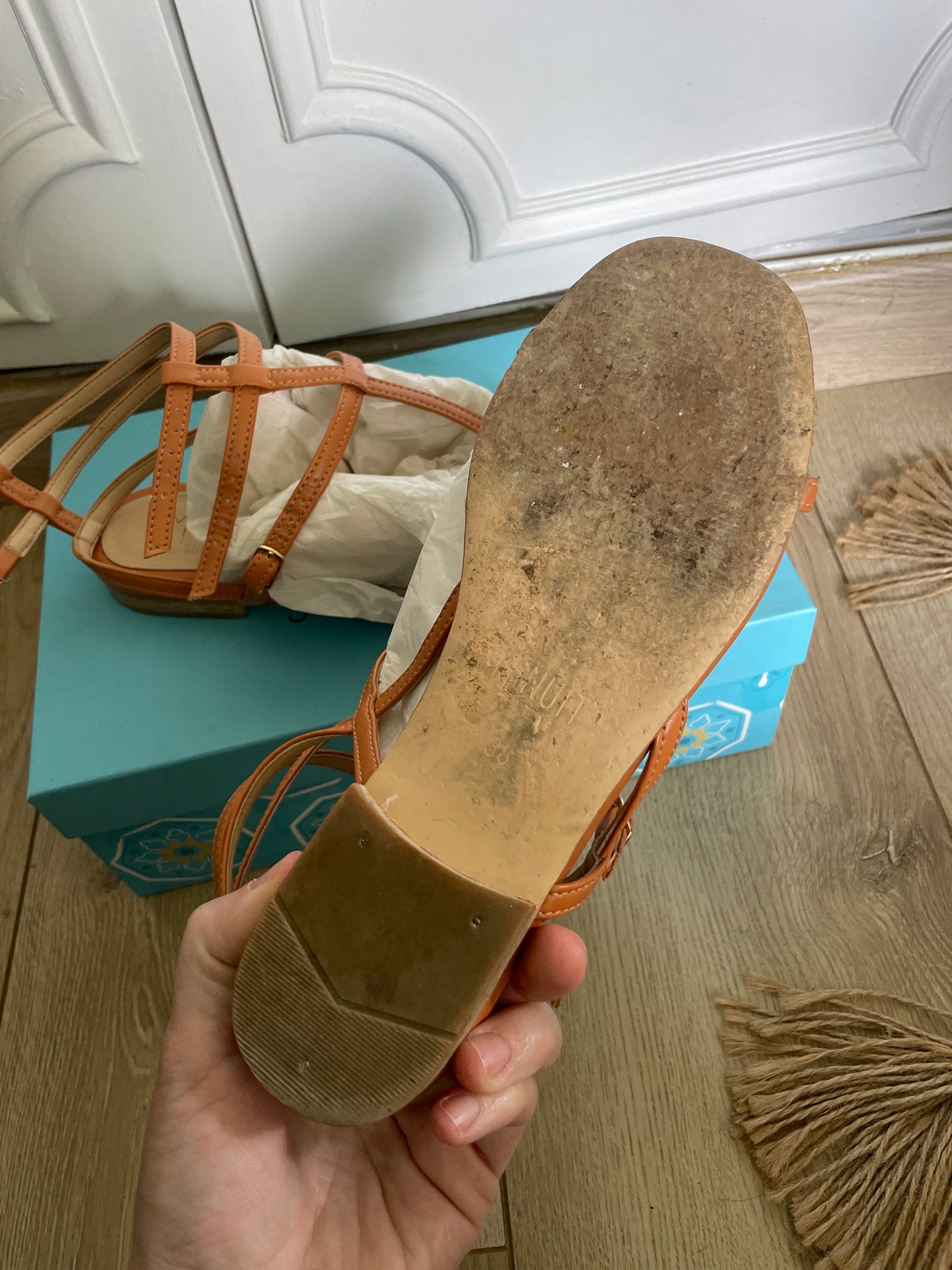 Camel sandals
