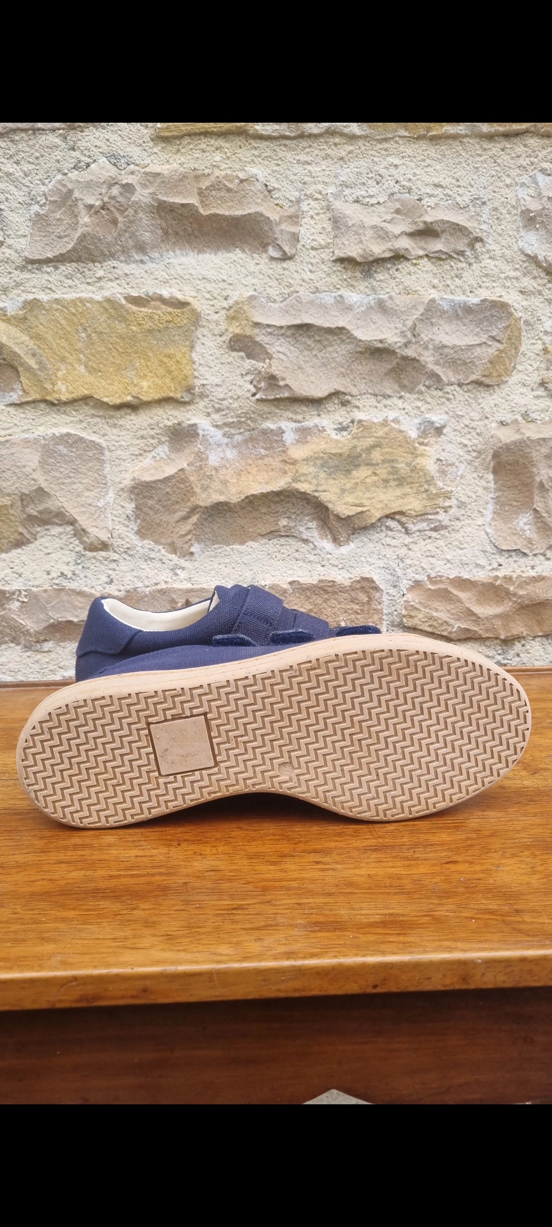 Baskets à scratchs bleu minuit modèle pinède