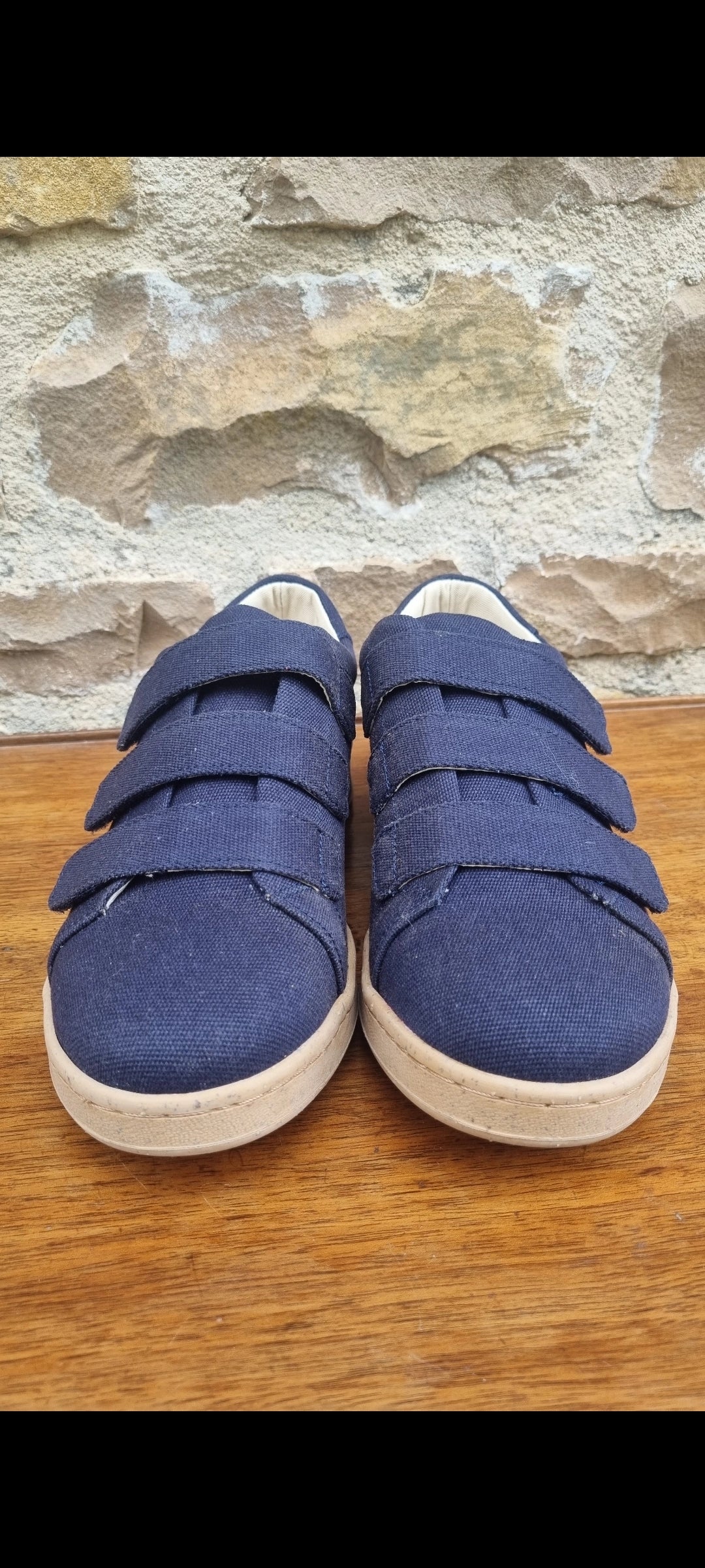 Baskets à scratchs bleu minuit modèle pinède