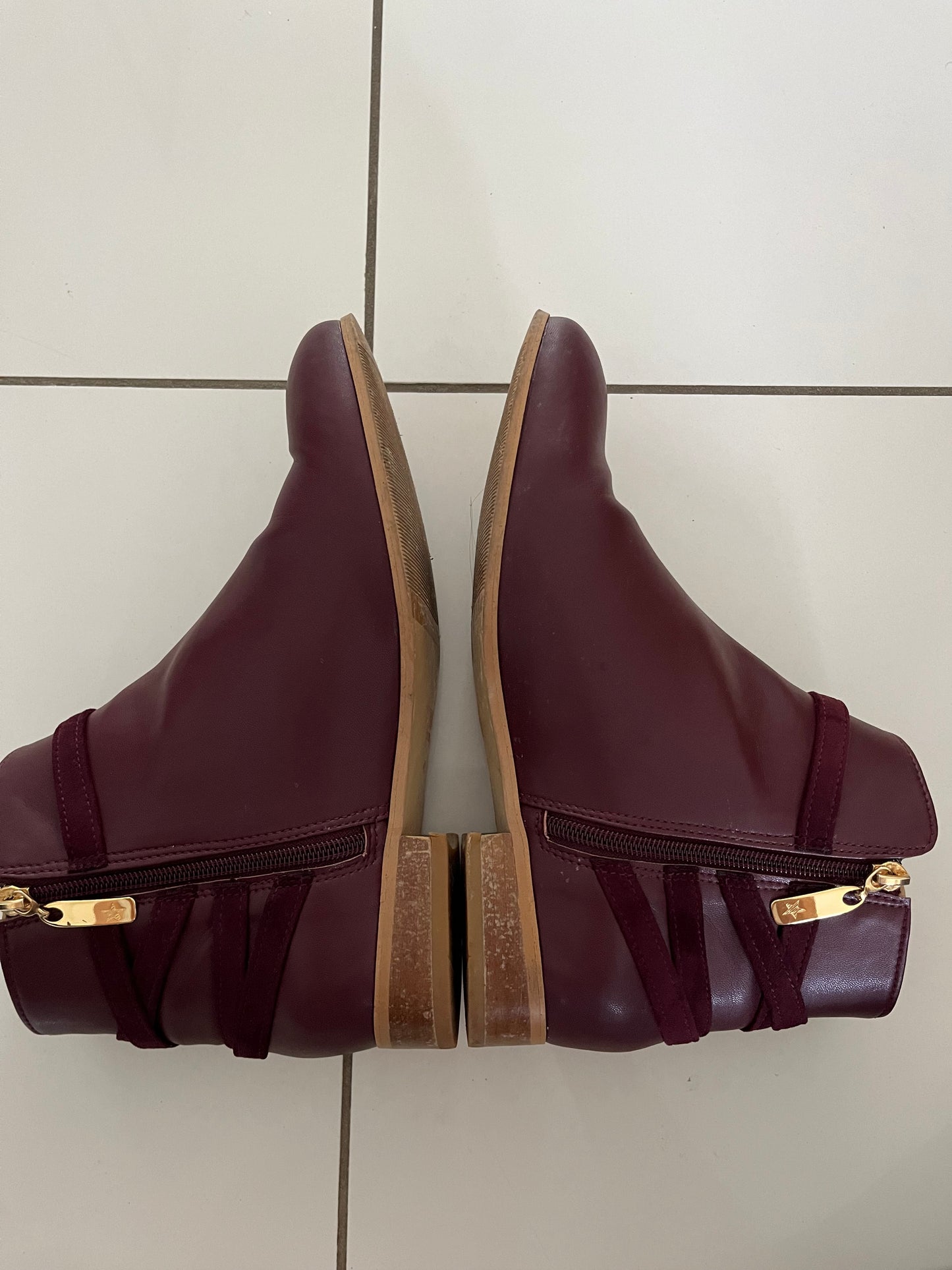 Bottines bordeaux
