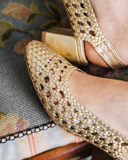 Sandales à talons or femme