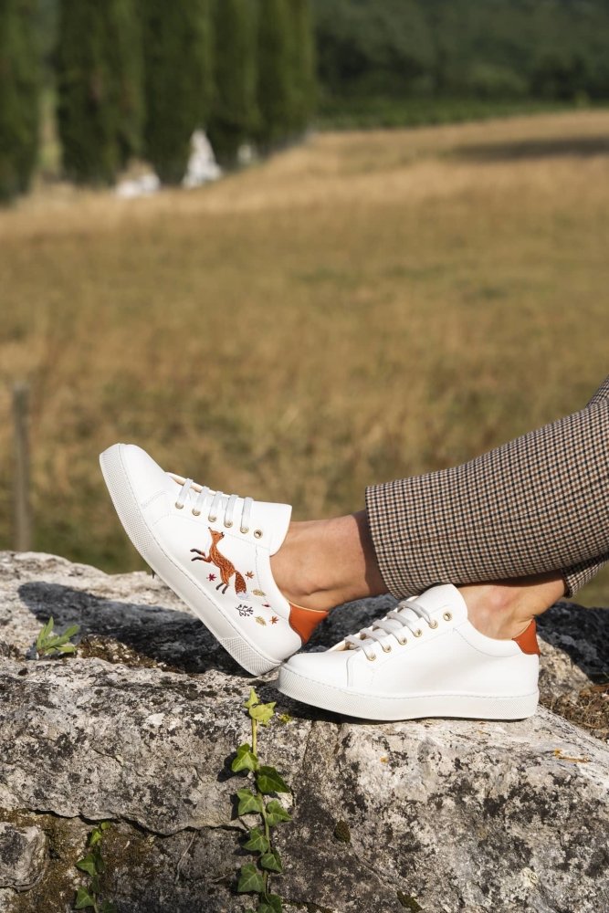 Baskets vegan recyclées écologiques Virevolte Renard Minuit sur Terre