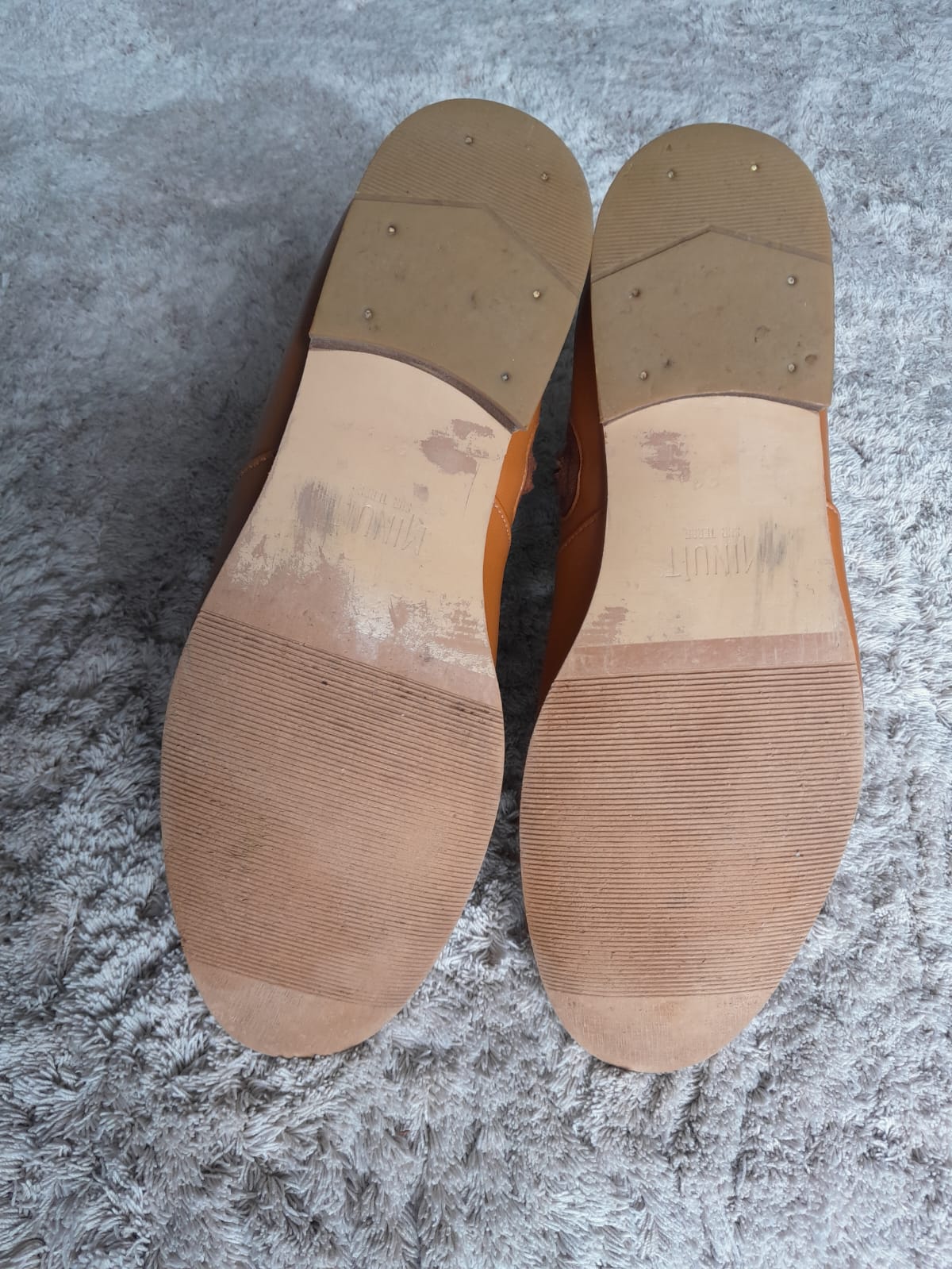 Bottines plates camel
