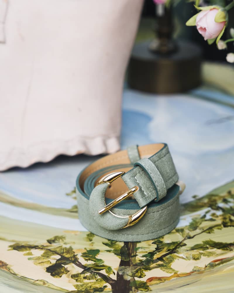 Ceinture vegan femme vert