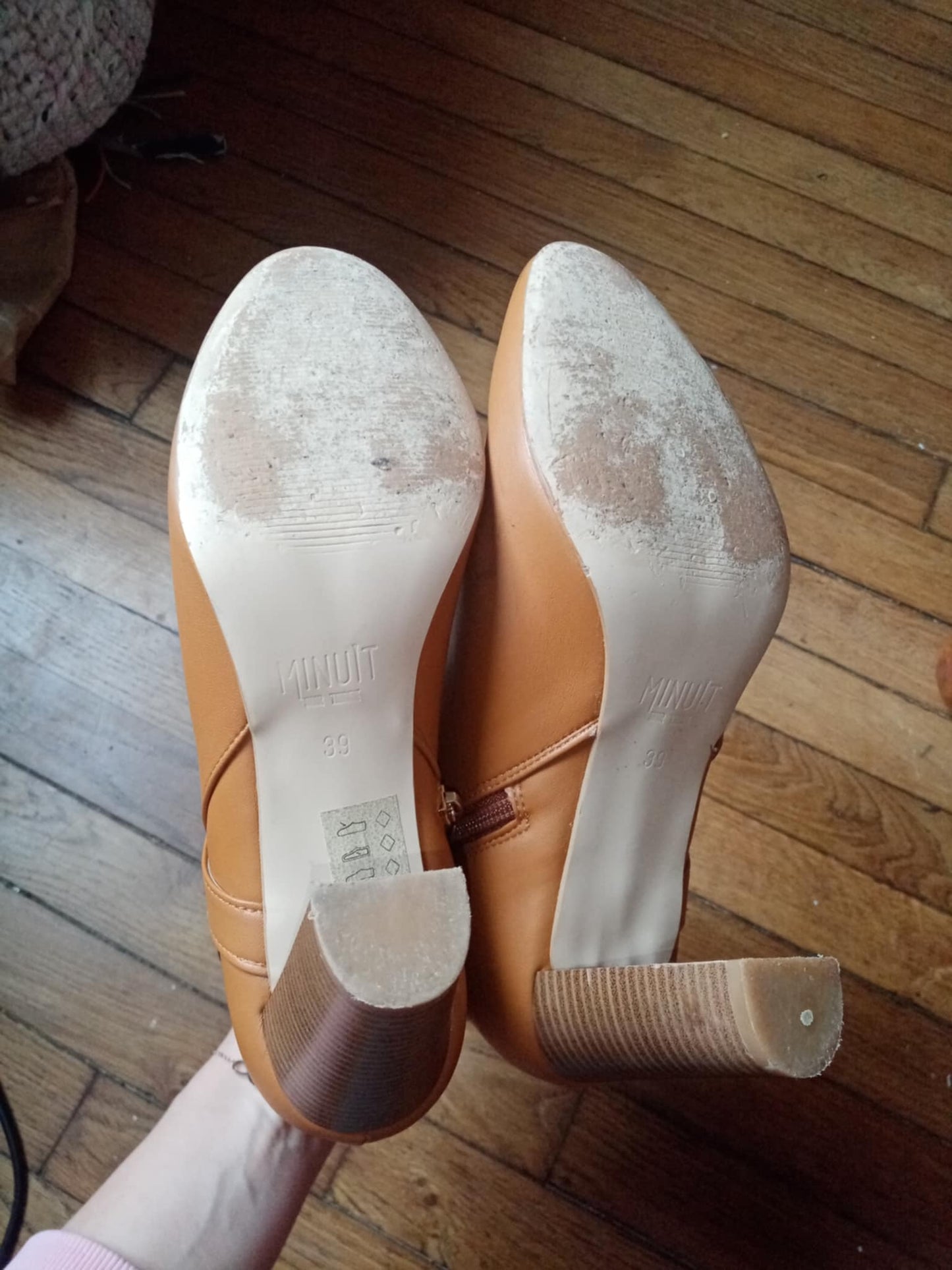 Bottines à talon Camel