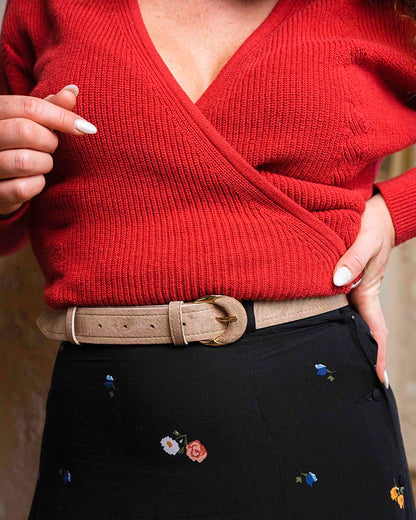 Ceinture vegan beige