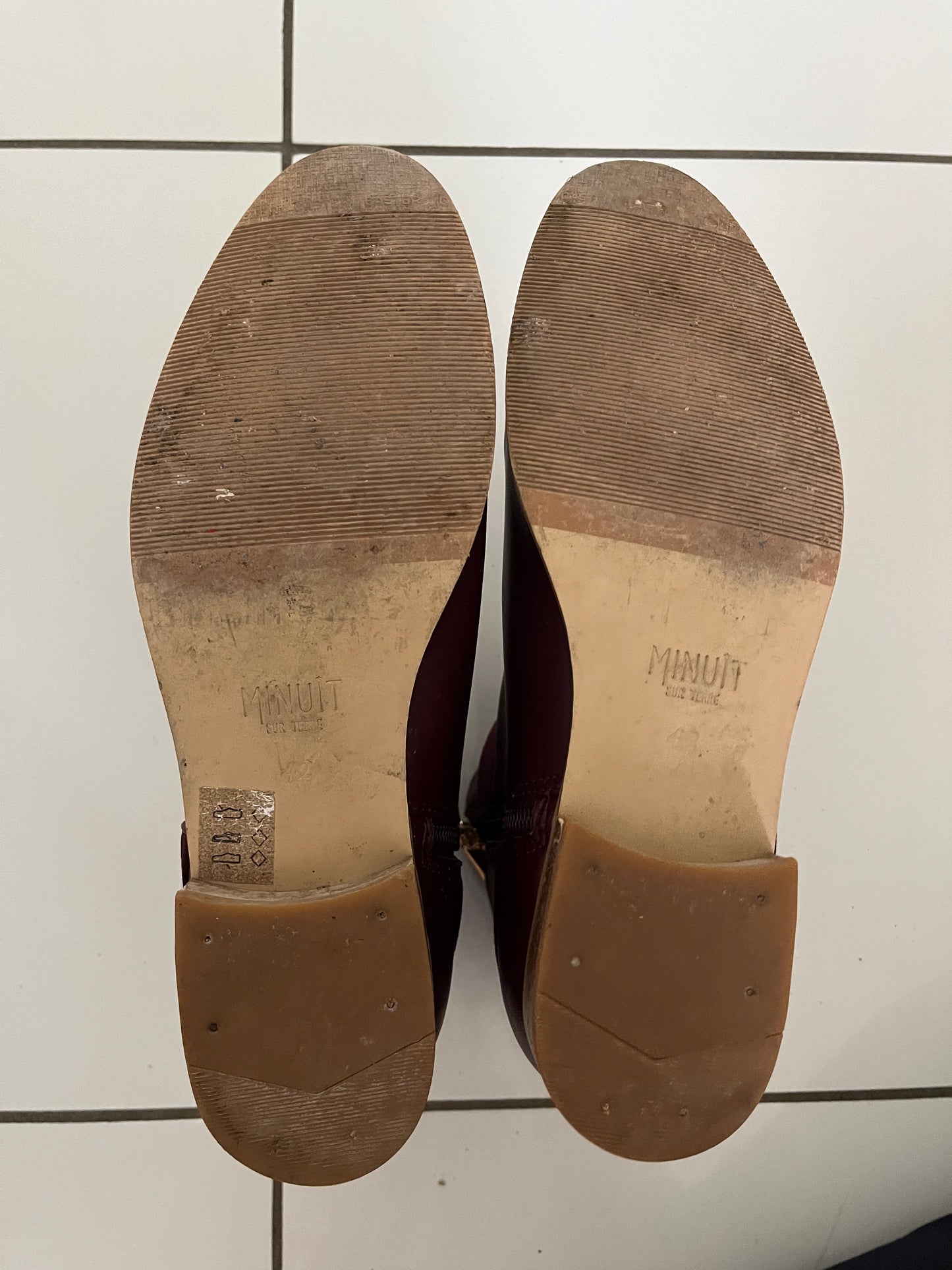 Bottines bordeaux