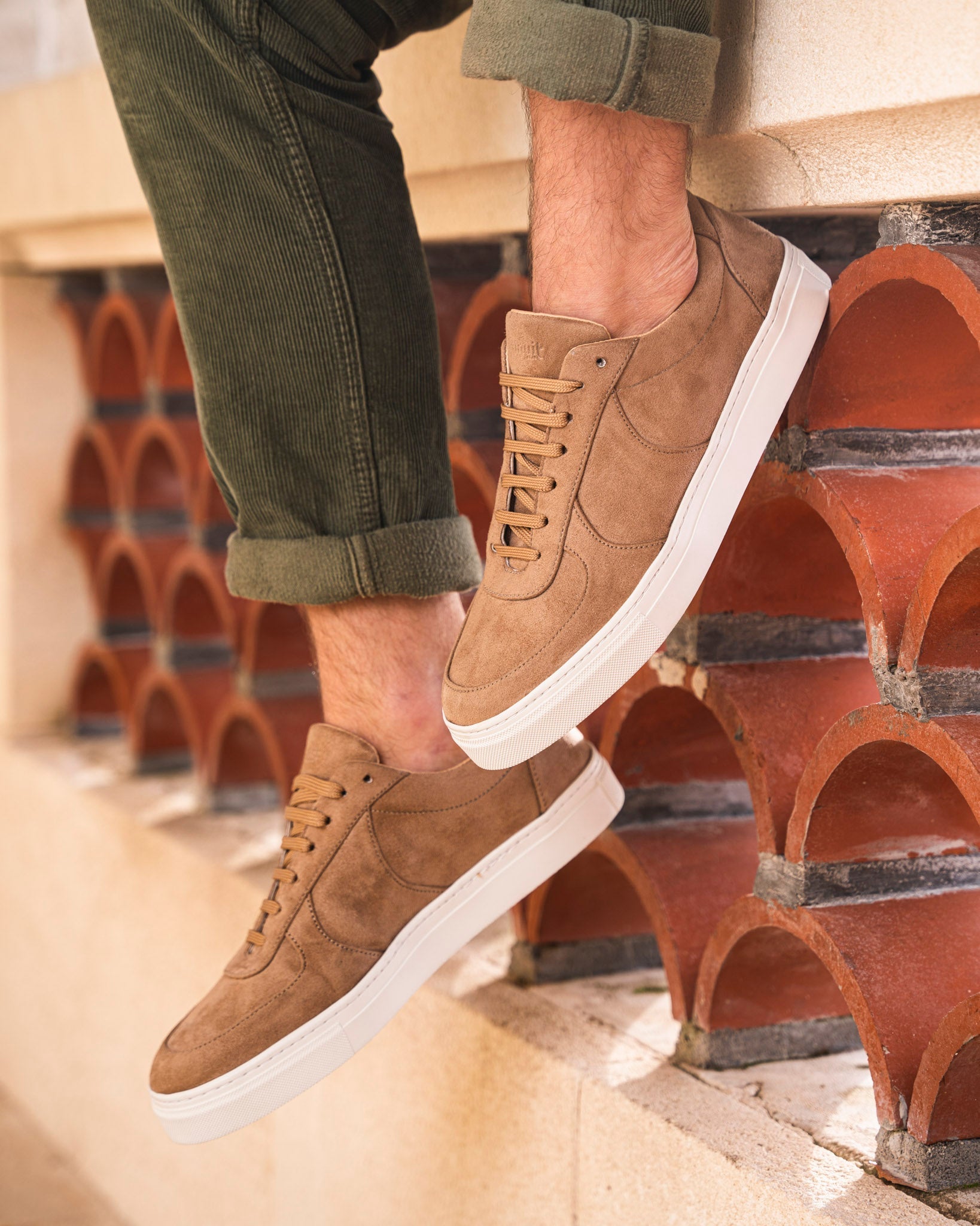 Baskets beige vegan recyclées homme femme Montalcino Minuit sur Terre