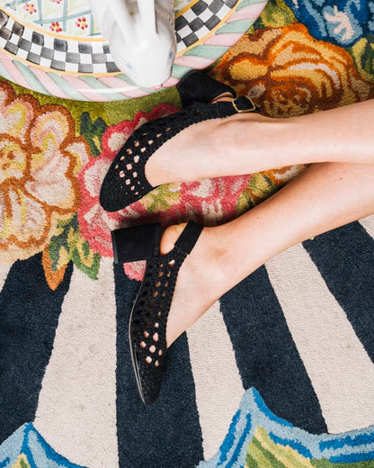 Sandales à talons noir vegan