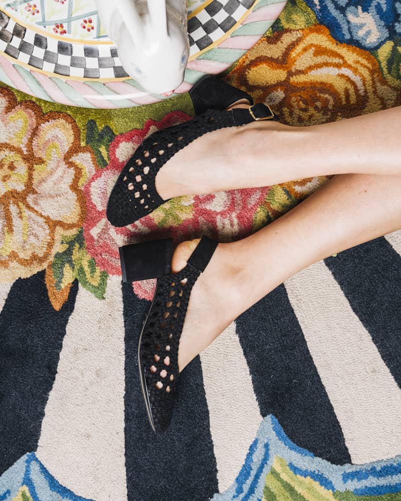 Sandales à talons noir vegan