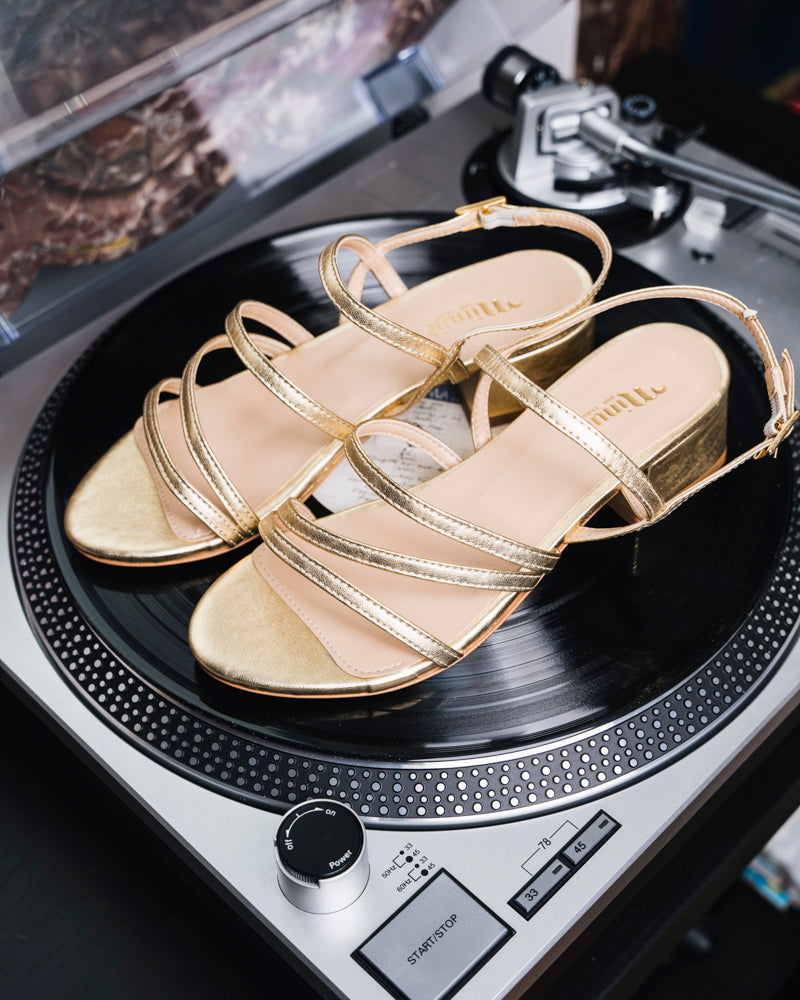 Sandales dorées vegan Marie