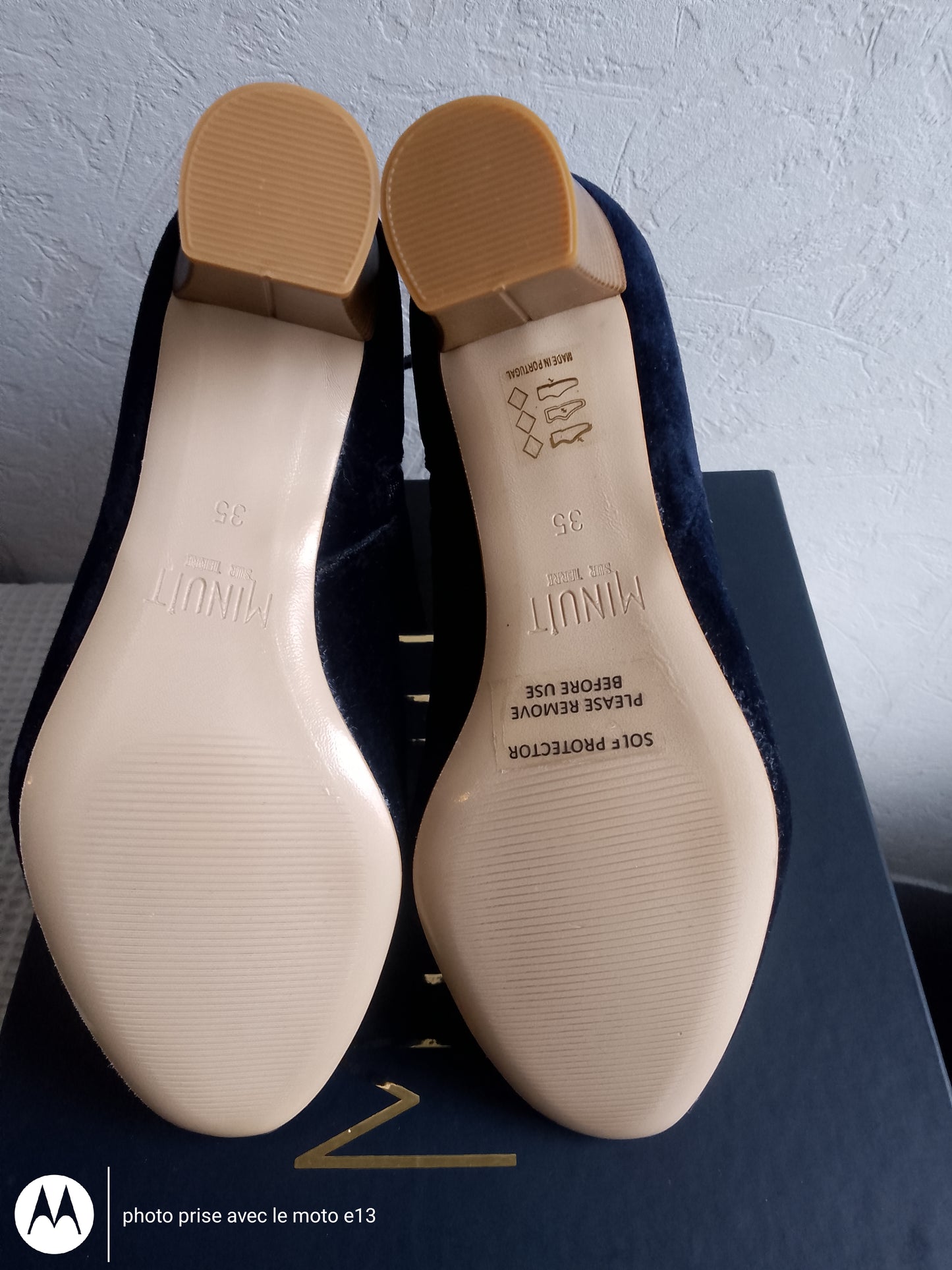 Bottines Syrah en velours bleu