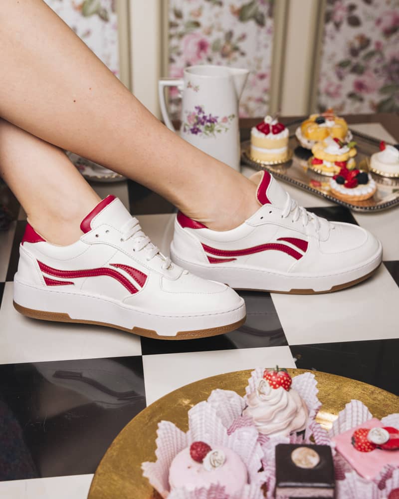 Baskets écoresponsables blanc rose