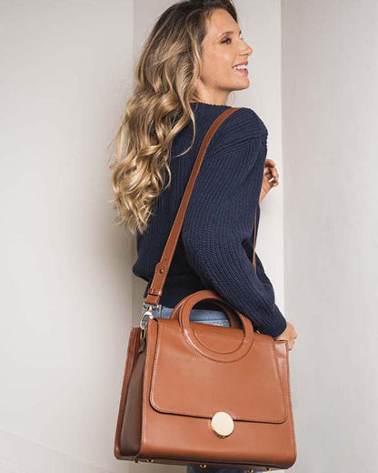 Sac à main vegan marron femme