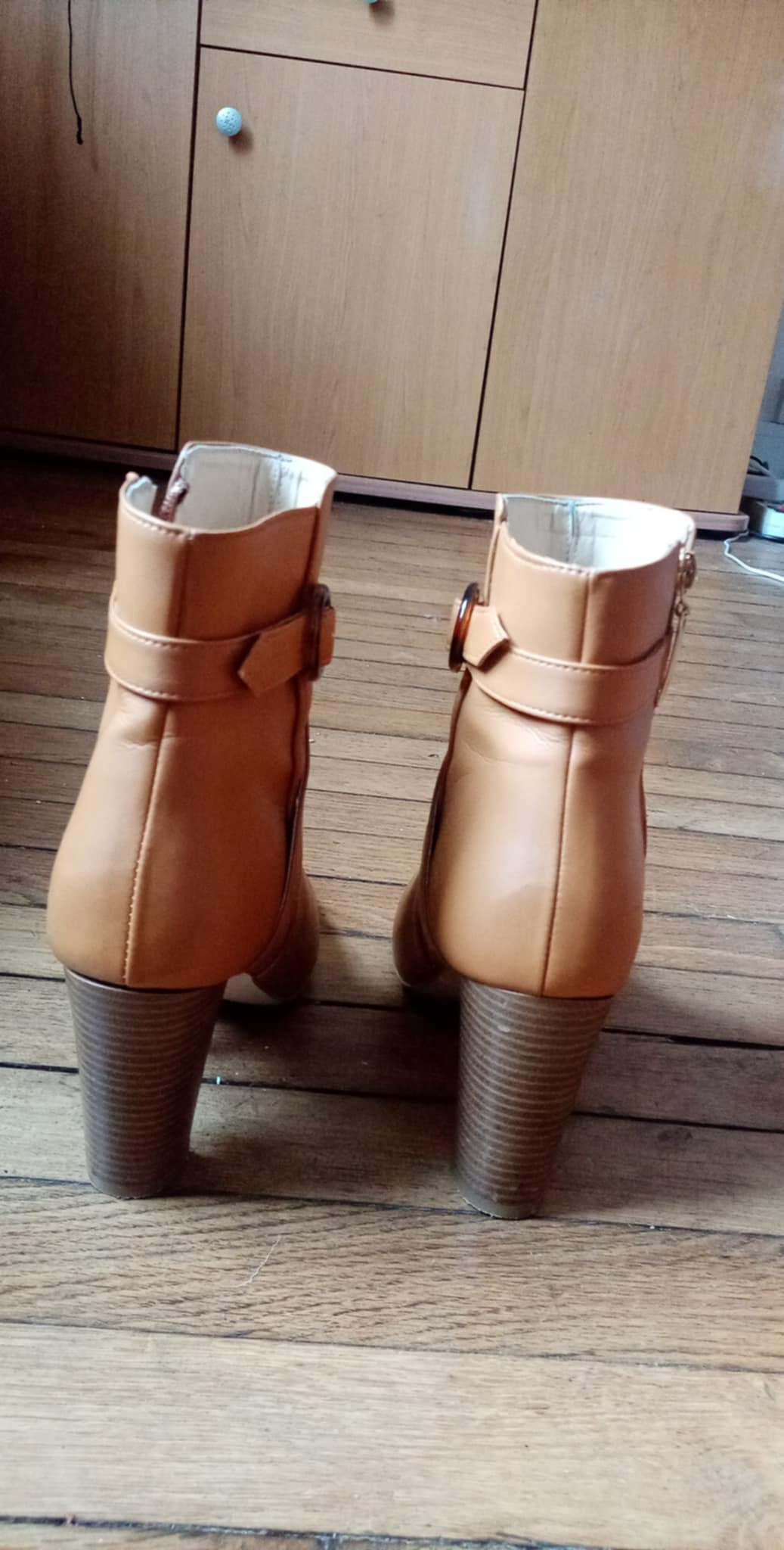 Bottines à talon Camel