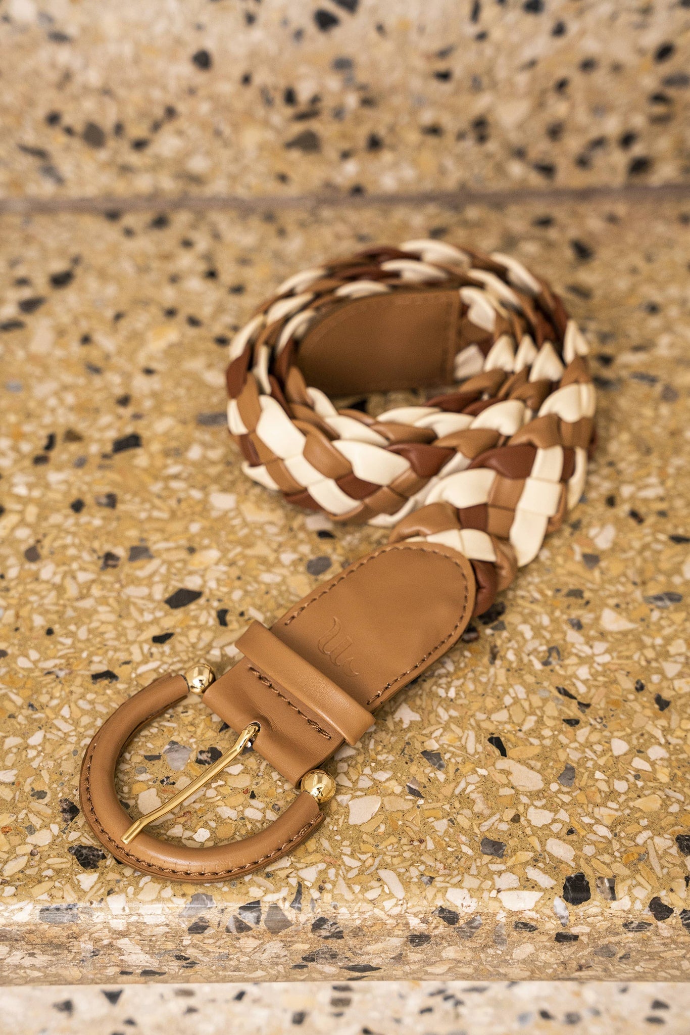 Ceinture tressée marron pour femme vegan écologique recyclée Tressée Minuit sur Terre