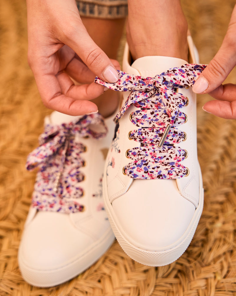 Lacets Fleuris Lilas