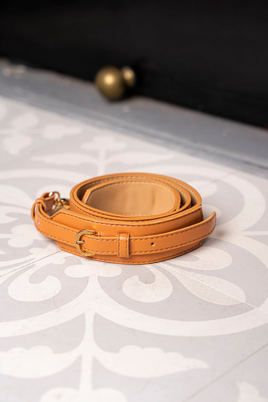 Anse classique pour sac à main marron camel pour femme Minuit sur Terre
