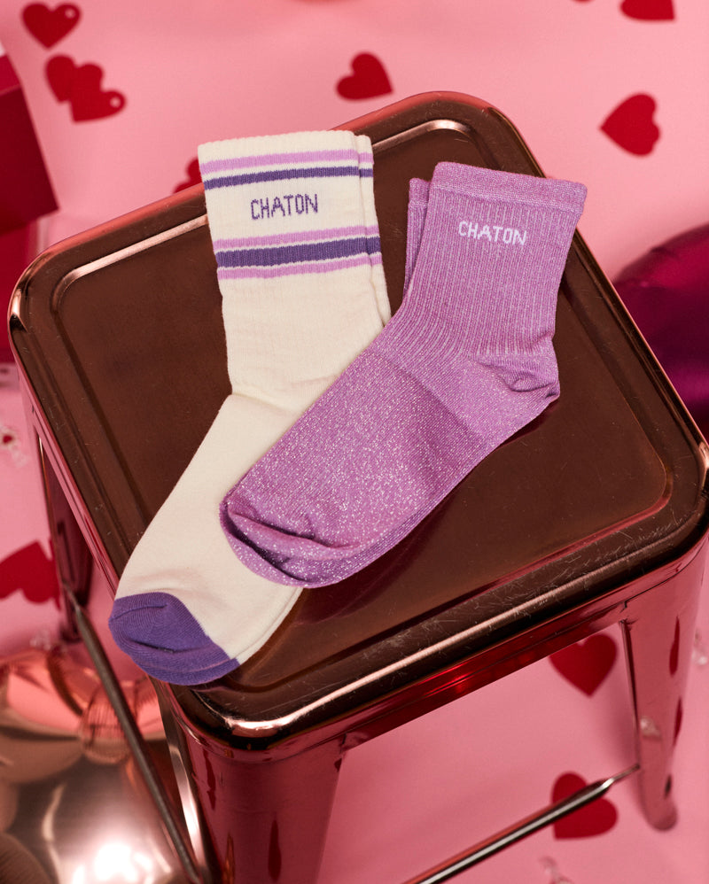 Glitter Kitten Socks