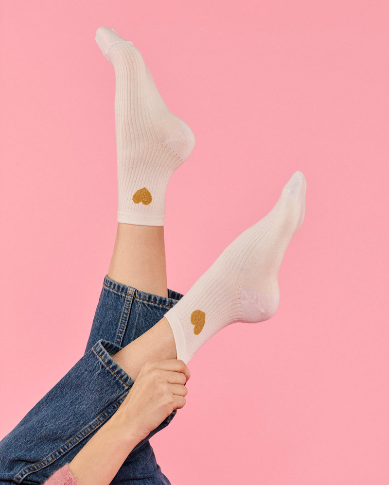 Golden Heart Socks