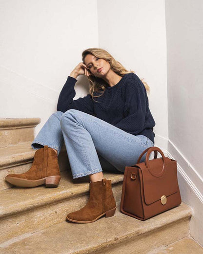 Sac à main vegan marron femme