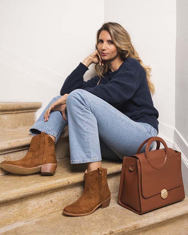 Sac à main vegan marron femme