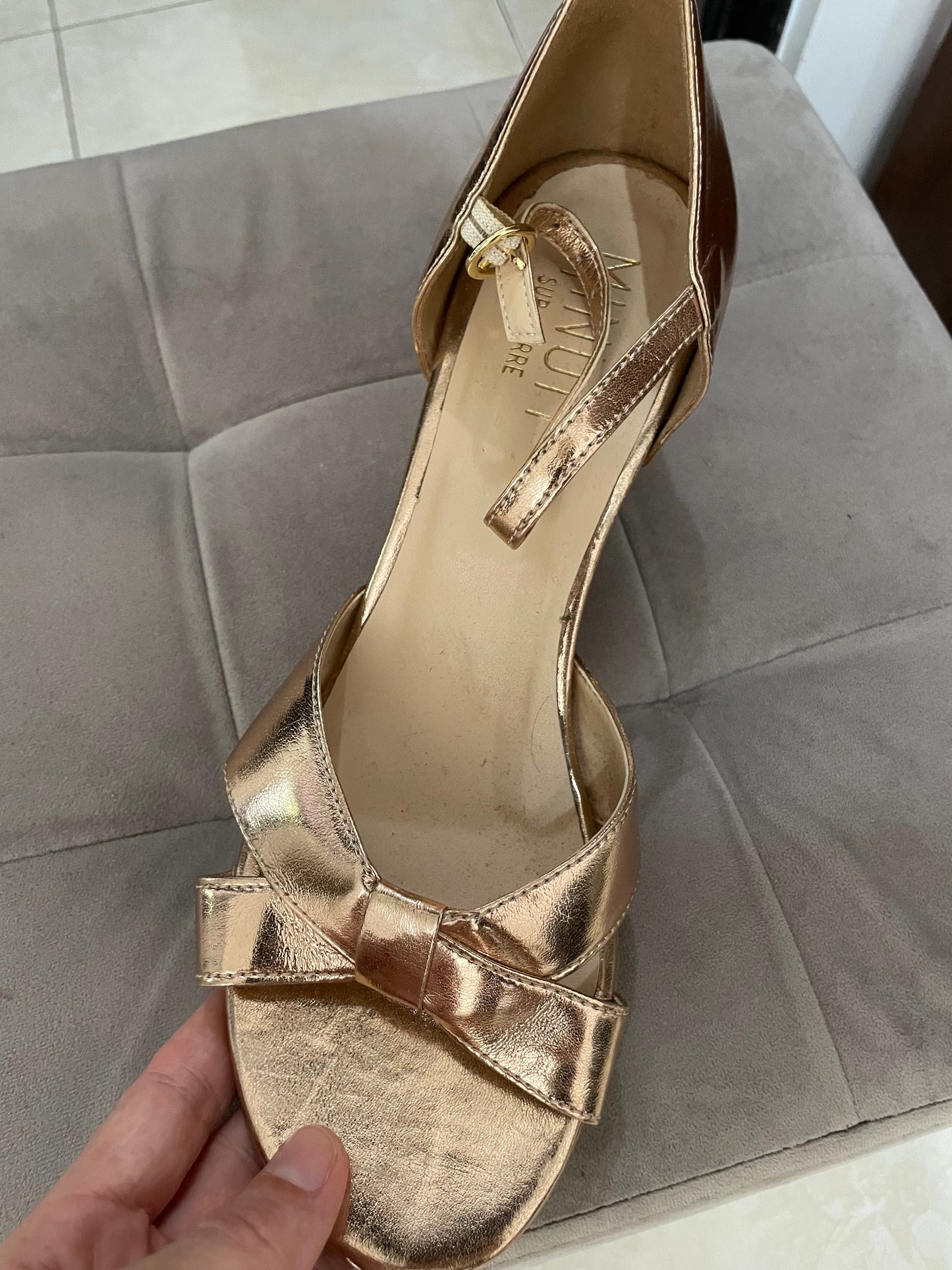 Sandales à Talon Or