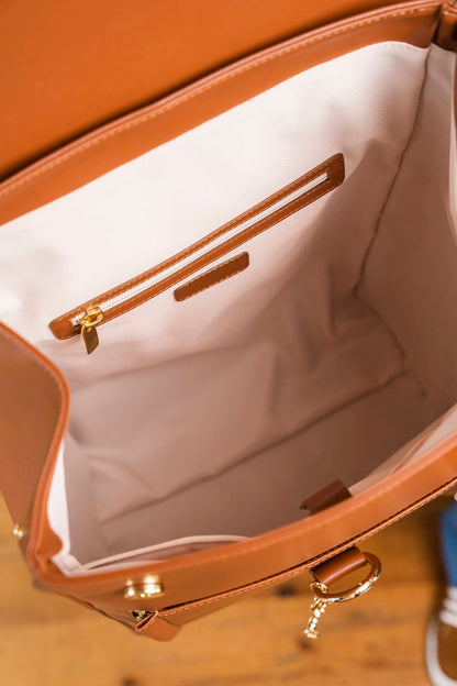 Intérieur sac à dos vegan écologique recyclé pour femme Falabella Minuit sur Terre