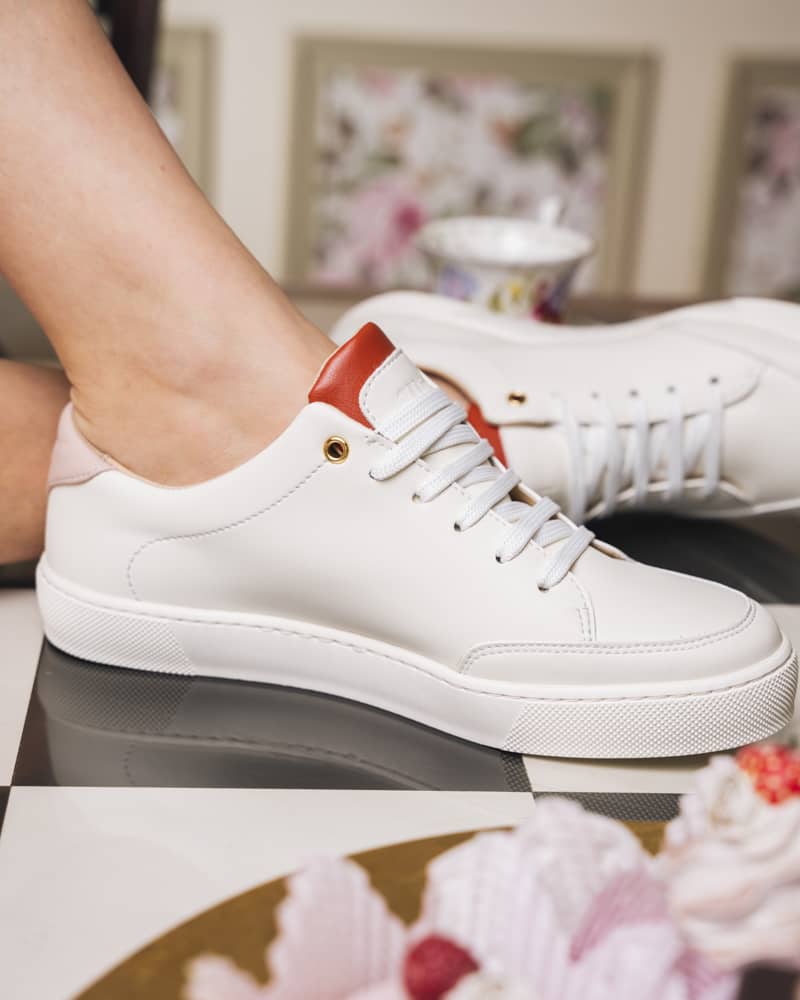 Baskets blanches vegan femme