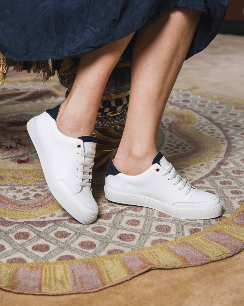 Baskets blanches vegan femme