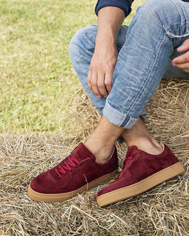 baskets femme vegan brique