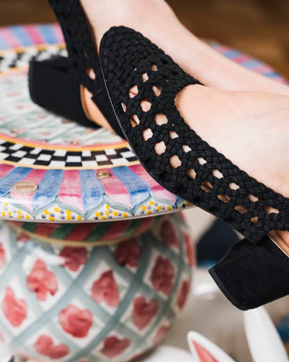 Sandales à talons noir vegan