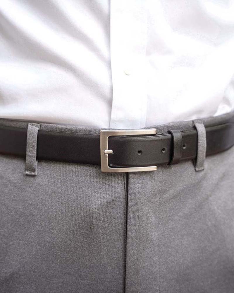 Ceinture vegan noir homme