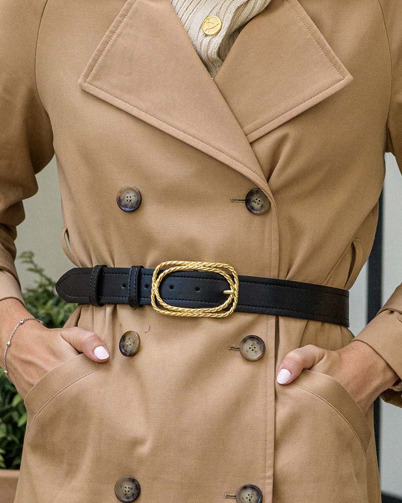 Ceinture végane noire Sérénade
